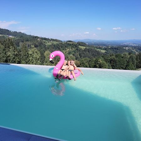 Chalet-Suedsteiermark - Traumhafte Aussicht, Infinity Pool, Privatsphaere, Klima Und De-Luxe Ausstattung Schwanberg ภายนอก รูปภาพ